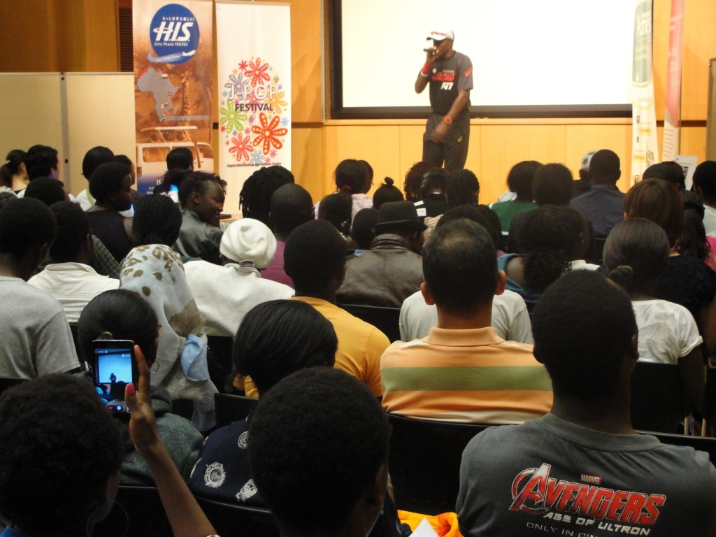 Mr. Douglas Wakiihuri performing the song ‘Hakuna Matata’