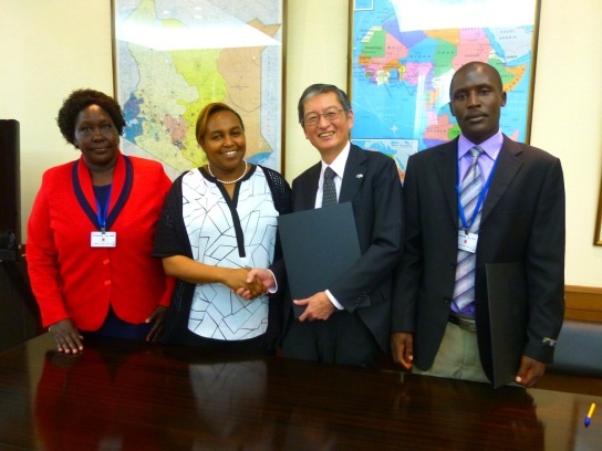 Grantee organizations expressing their appreciation to the Ambassador Terada