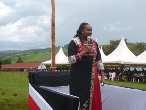 Ms.Maryanne J. Kitany expressing appreciation to Japan for the support and encouraging pupils to be leaders of the next genaration of Kenya