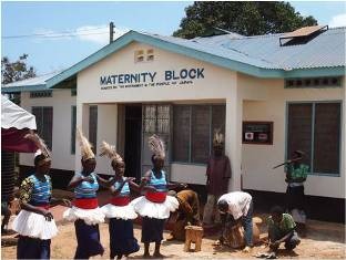 Traditional dance performed in front of a newly constructed maternity wing