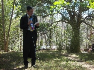 H.E. Terada giving a speech