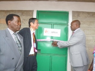 Governor David Nkedienye cutting the opening ribbon