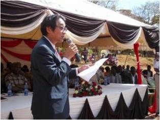 Mr.Mori speaking at the function