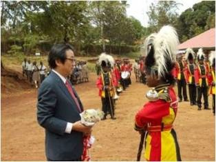 Murang’a Marching Band welcomes Mr. Mori