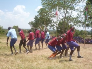 Olengoloto Primary School pupils performing Masai traditional dance