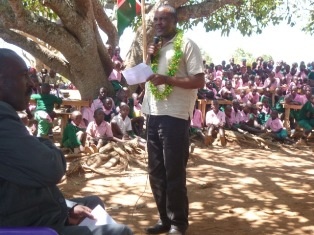 Hon. Benson Itwiku Mbai, MP / Machakos Masinga Constituency giving a speech