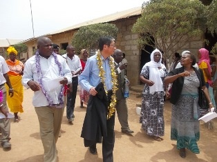 H.E. Terada touring the current school facilities