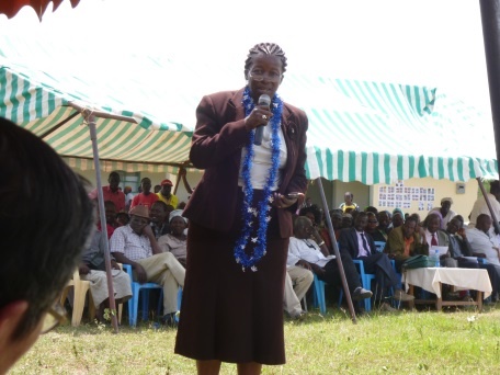 Hon. Dr. Elizabeth Ominda Ogaja - County Minister of Health Services, expressing appreciation to the Government and People of Japan for the generous assistance.
