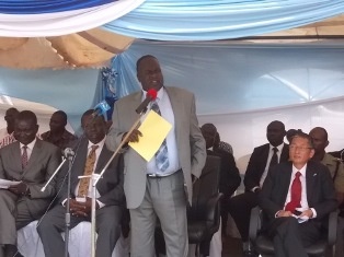 Hon. Mr. Cyprian Awiti, Homa Bay County Governor expressing gratitude to Japan for the support