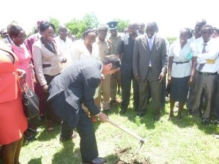 H.E. Terada breaking ground