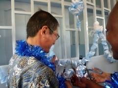 H.E. Ambassador Tatsushi Terada and Hon. Binti Omar, Mombasa County Cabinet Secretary for Health cutting the ribbon.