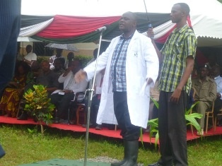 Hon. Aggrey Awiti, Member of National Assembly giving a speech