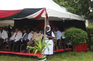 Sr. Veronica giving a speech