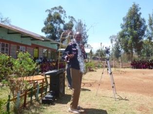 Mr. Solomon Kujaioi – Member of County Assembly giving a speech