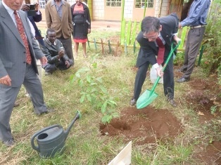 Tree-planting by H.E. Terada