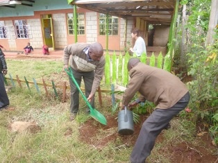 Tree-planting by Joseph Patiat, representative of the Member of National Assembly