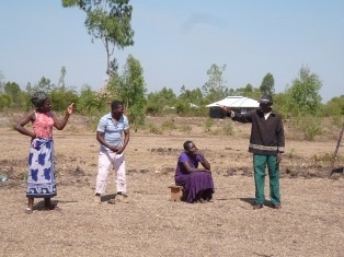 A skit  performed by the community members depicting the importance of giving  birth at a dispensary