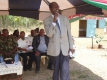 Deputy County Commissioner, Mr. Godfrey Omonding expressing appreciation to Japan for supporting Misuuni
