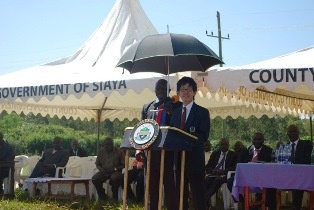 Speech made by JICA volunteer Mr. Hodaka Kosugi
