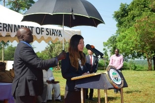 Speech made by JICA volunteer Ms. Miki Kumada
