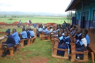 Pupils attending the ceremony