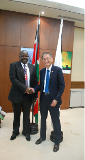 H.E. Isaac Ruto and H.E. Tatsushi Terada