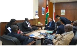 Officials from Bomet County visiting the Ambassador