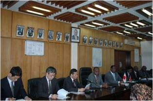 The signing ceremony