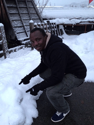 Joe at a Ski resort in Hokkaido