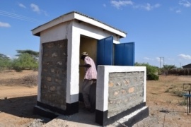 Constructed toilet block