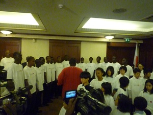 The Kenya Boys Choir sing the Kenyan National Anthem