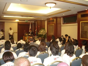 Ambassador Takata delivers the speech