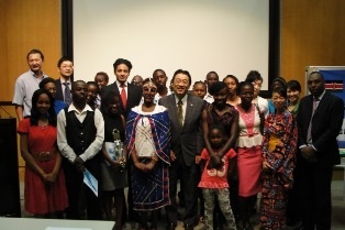 Group photo of the participants of the 8th Japanese Language Speech Contest