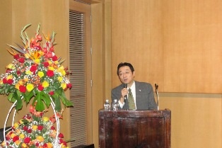 Mr. Mikio Mori, Deputy Chief of Mission, Embassy of Japan, giving his opening address