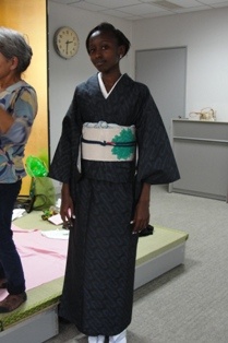 The Model, Fully Clad in a Kimono