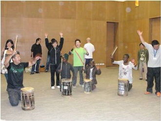 Drum workshop at the JICC