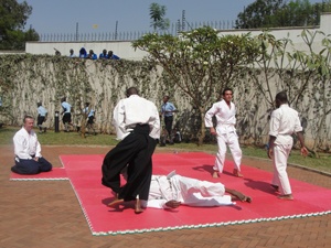 Aikido techniques demonstrated