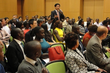 Members of the audience asking questions to the panelists