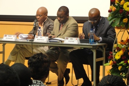 The Panelists (L to R) Prof. Wainaina, Mr. Manyala, Mr. Igathe
