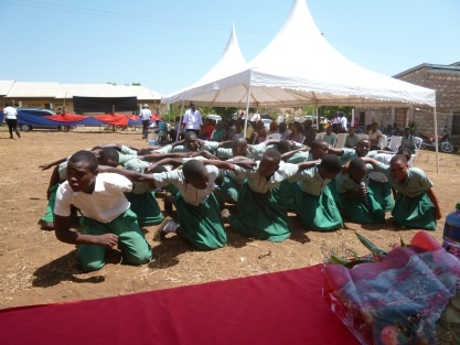 Pupils from the community performing songs and dance.