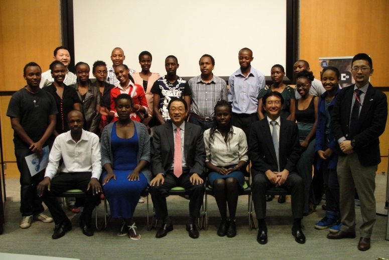 Group photo of the participants of the 9th Japanese Language Speech Contest