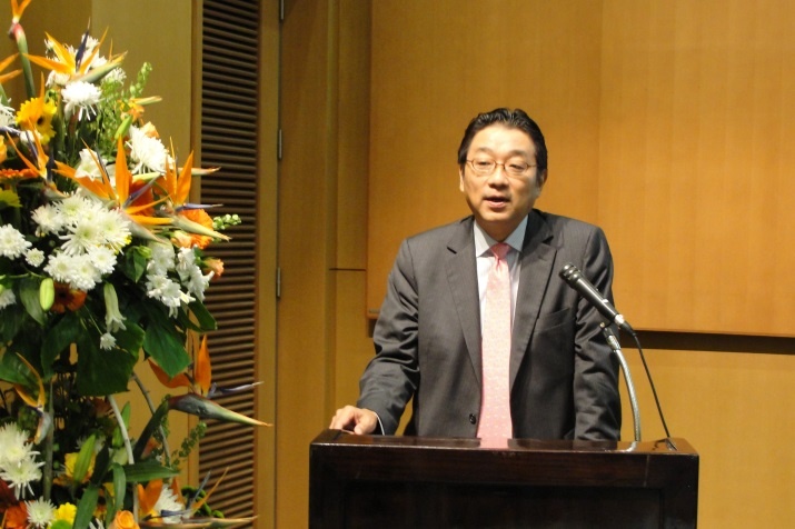 Mr. Mikio Mori, Deputy Chief of Mission, Embassy of Japan, giving his opening address
