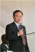 Mr. Yamada making a speech
