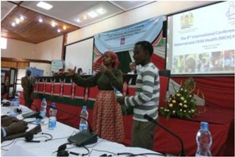 Skit by Uzima Foundation demonstrating challenges faced in mother and child health care in Kenya. The foundation was established by Prof. Were