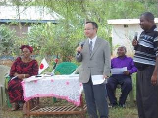Mr. Yamada speaks about the importance of protecting forest as the watershed in Kenya