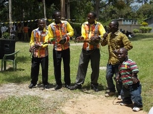 “Kanduyi Boys Band” performing  for the guests