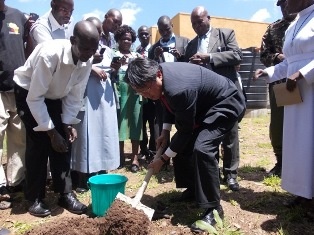 Mr. Mori Planting a memorial tree