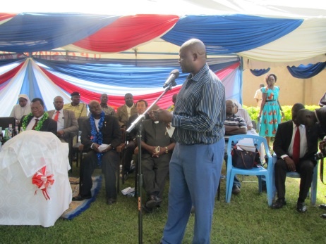 Mr. Odanga, Area Member of County Assembly giving a speech