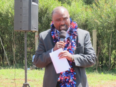 H.E.Mr. Chemno,Deputy Governor of Uasin Gishu County giving a speech