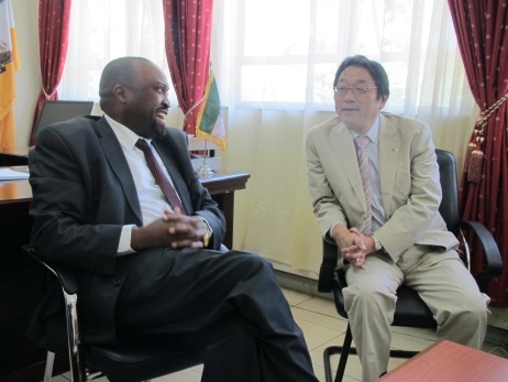 Mr. Mori calling on Mr. Daniel Chemno, Deputy Governor of Uasin Gishu County